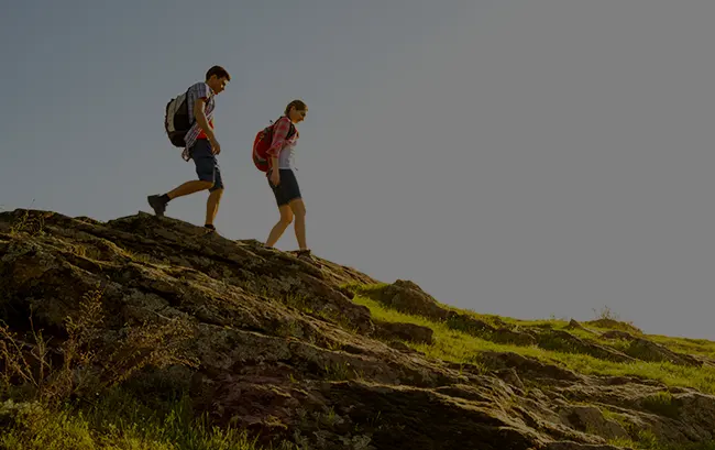 Hiking majestic peaks